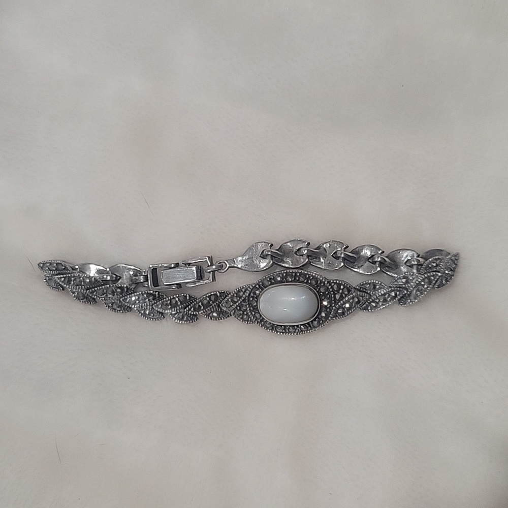 925 sterling silver marcasite bracelet